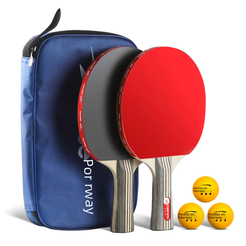 Table Tennis Paddle Set with Two Paddles and Balls