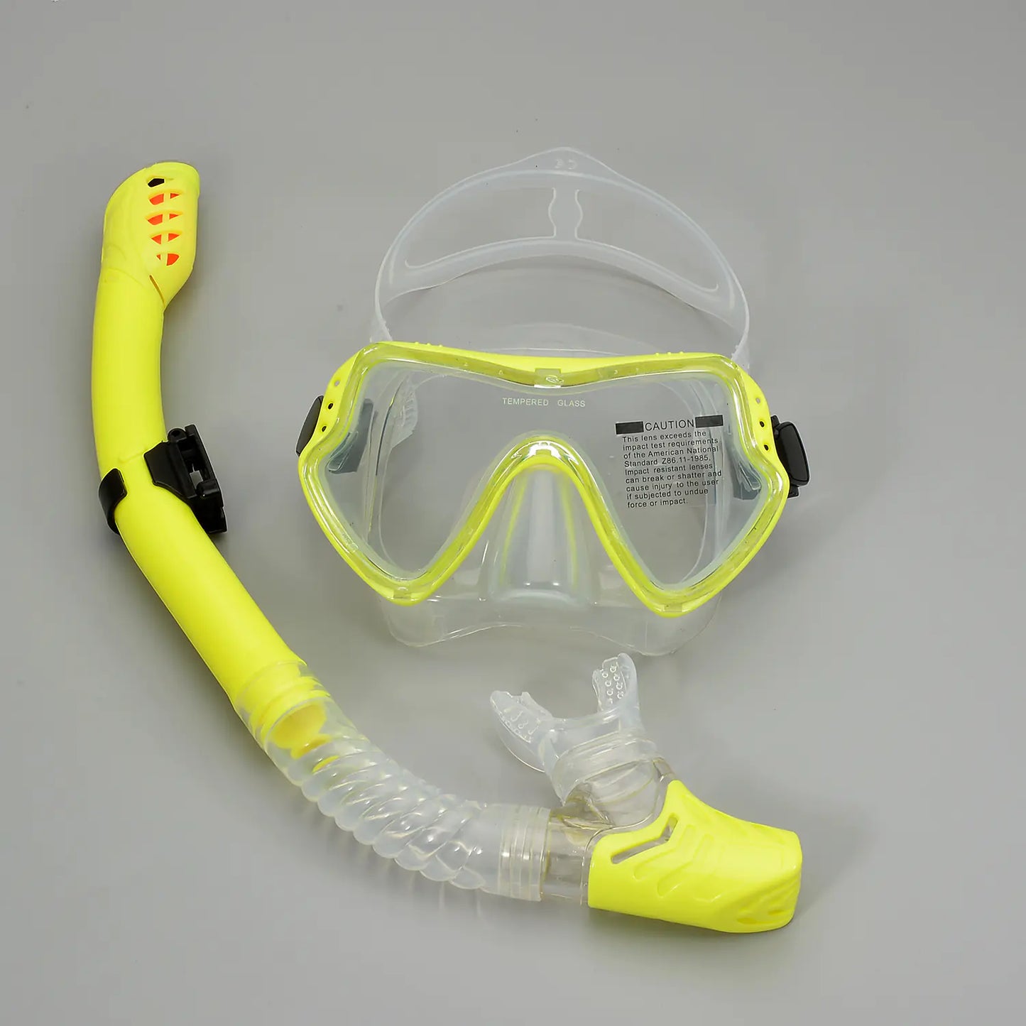 Adult Snorkeling Gear Set with Silicone Mask and Snorkel