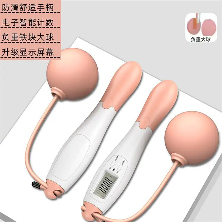 Smart Wireless Jump Rope with Weighted Ball and Counter