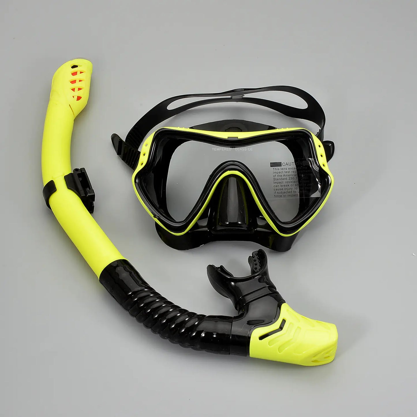 Adult Snorkeling Gear Set with Silicone Mask and Snorkel