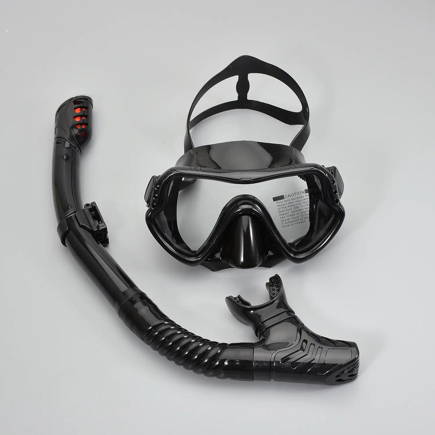 Adult Snorkeling Gear Set with Silicone Mask and Snorkel