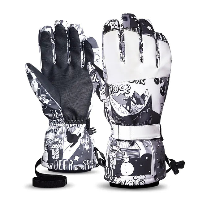 Windproof Waterproof Touch-Screen Ski Gloves for Men & Women