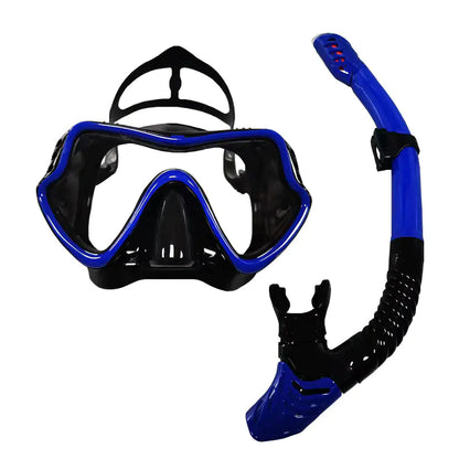 Adult Snorkeling Gear Set with Silicone Mask and Snorkel
