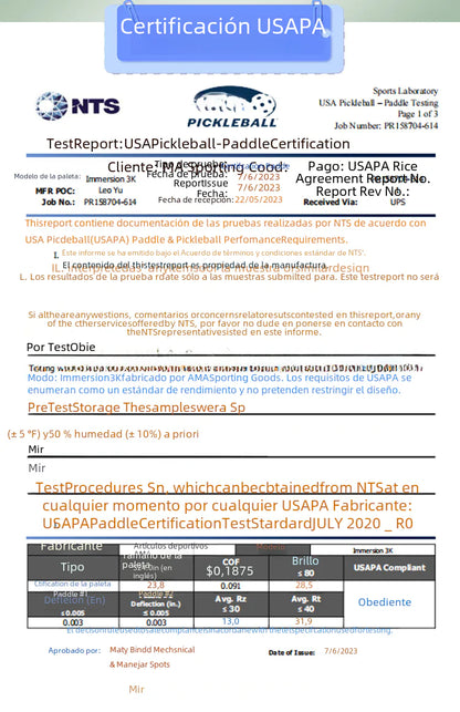 AMA 3K Carbon Fiber High-End Pickleball Paddle
