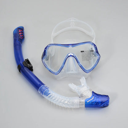 Adult Snorkeling Gear Set with Silicone Mask and Snorkel