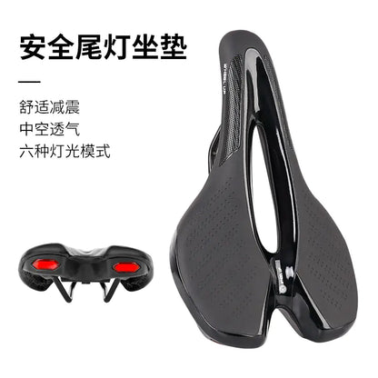 Mountain Bike Saddle with Safety Tail Light Accessories
