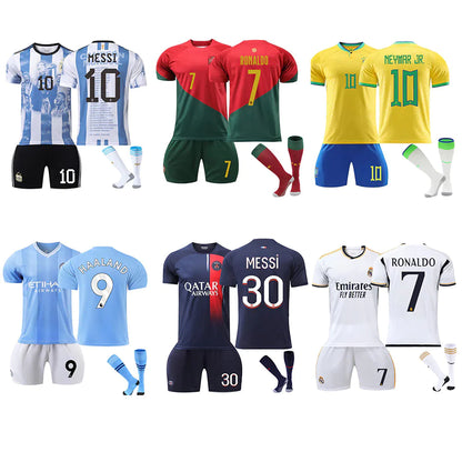 Wholesale Argentina Messi 10 & Ronaldo 7 Soccer Kit