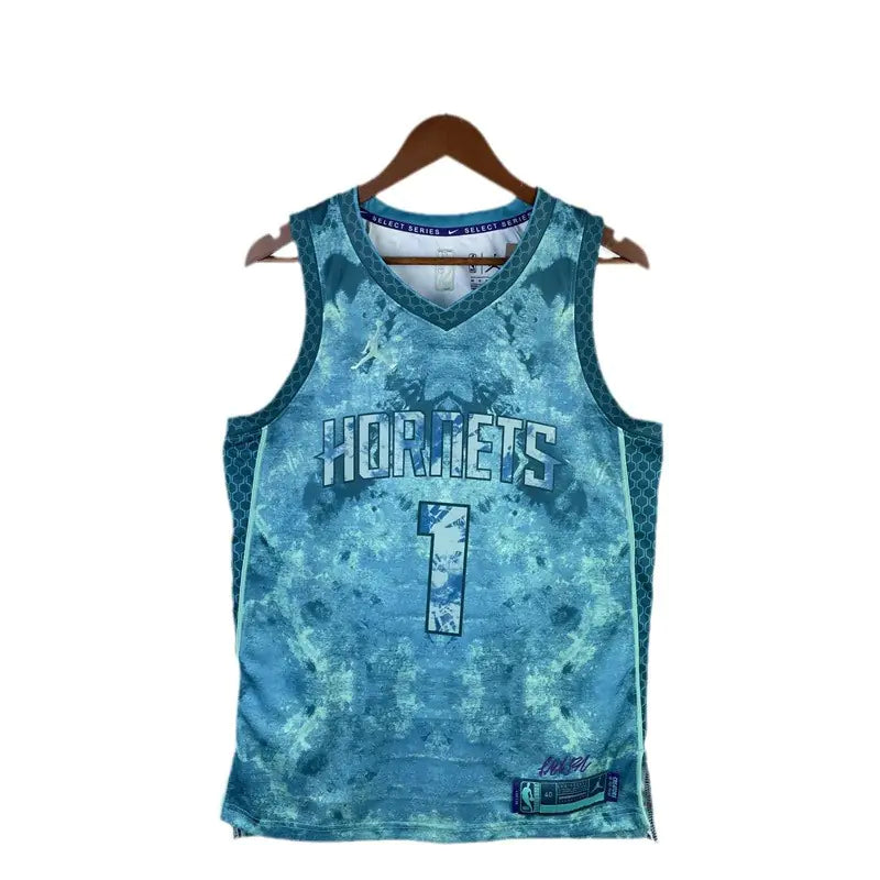2023 Season Hornets #1 Ball Basketball Jersey