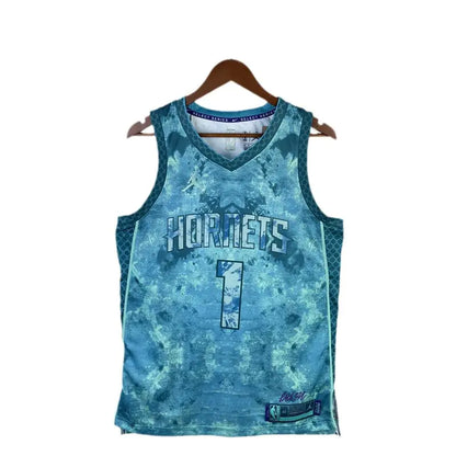 2023 Season Hornets #1 Ball Basketball Jersey