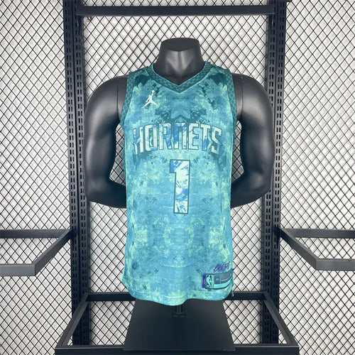 2023 Season Hornets #1 Ball Basketball Jersey