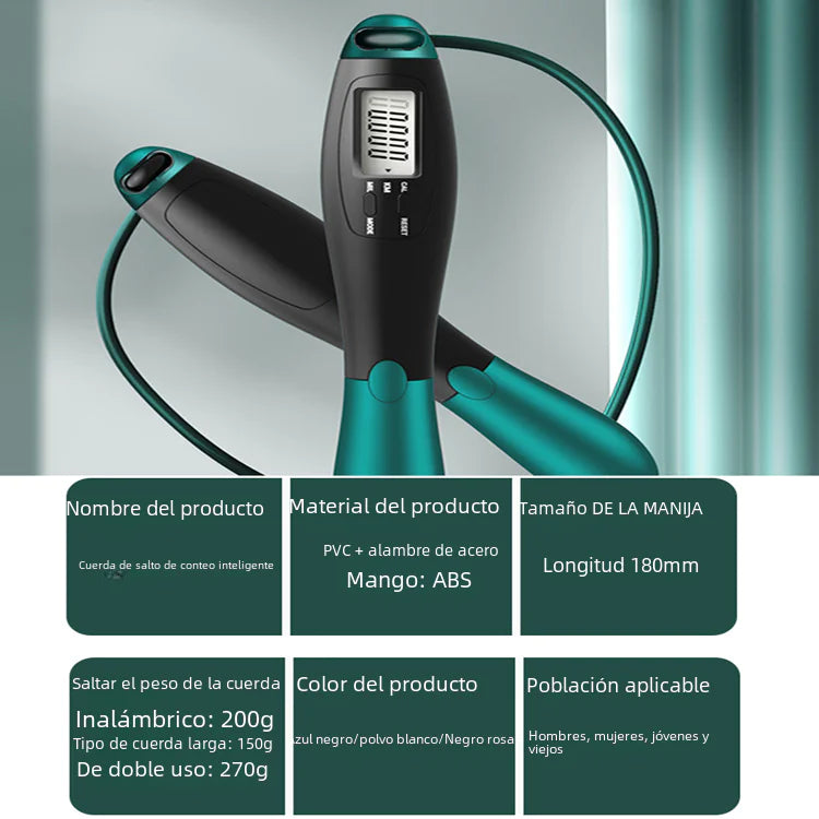 Smart Wireless Jump Rope with Weighted Ball and Counter