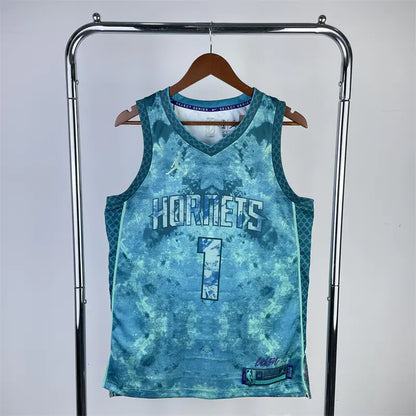 2023 Season Hornets #1 Ball Basketball Jersey