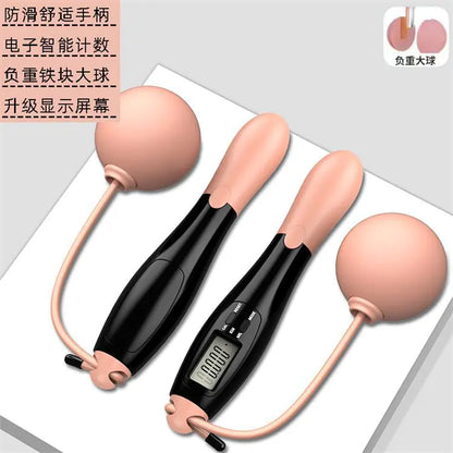 Smart Wireless Jump Rope with Weighted Ball and Counter