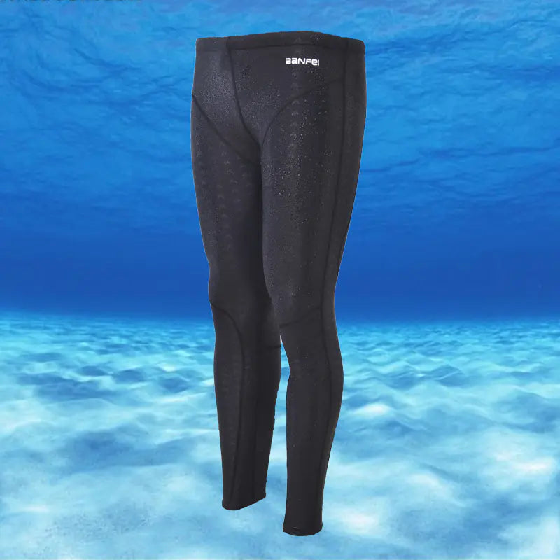 Men's Quick-Dry Swim Trunks with Shark Skin Design